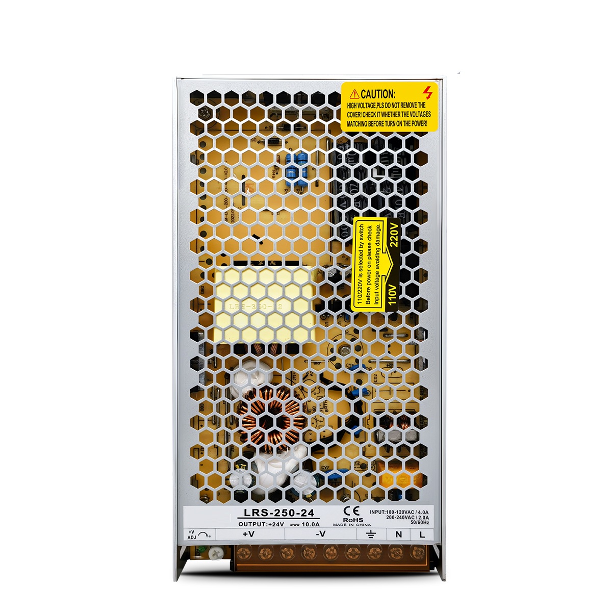 YUANGOU 250W AC-DC SMPS Single Output Switching Power Supply Input 110-240V Output 5V 12V 15V 24V 36V 48V Adjustable for LED