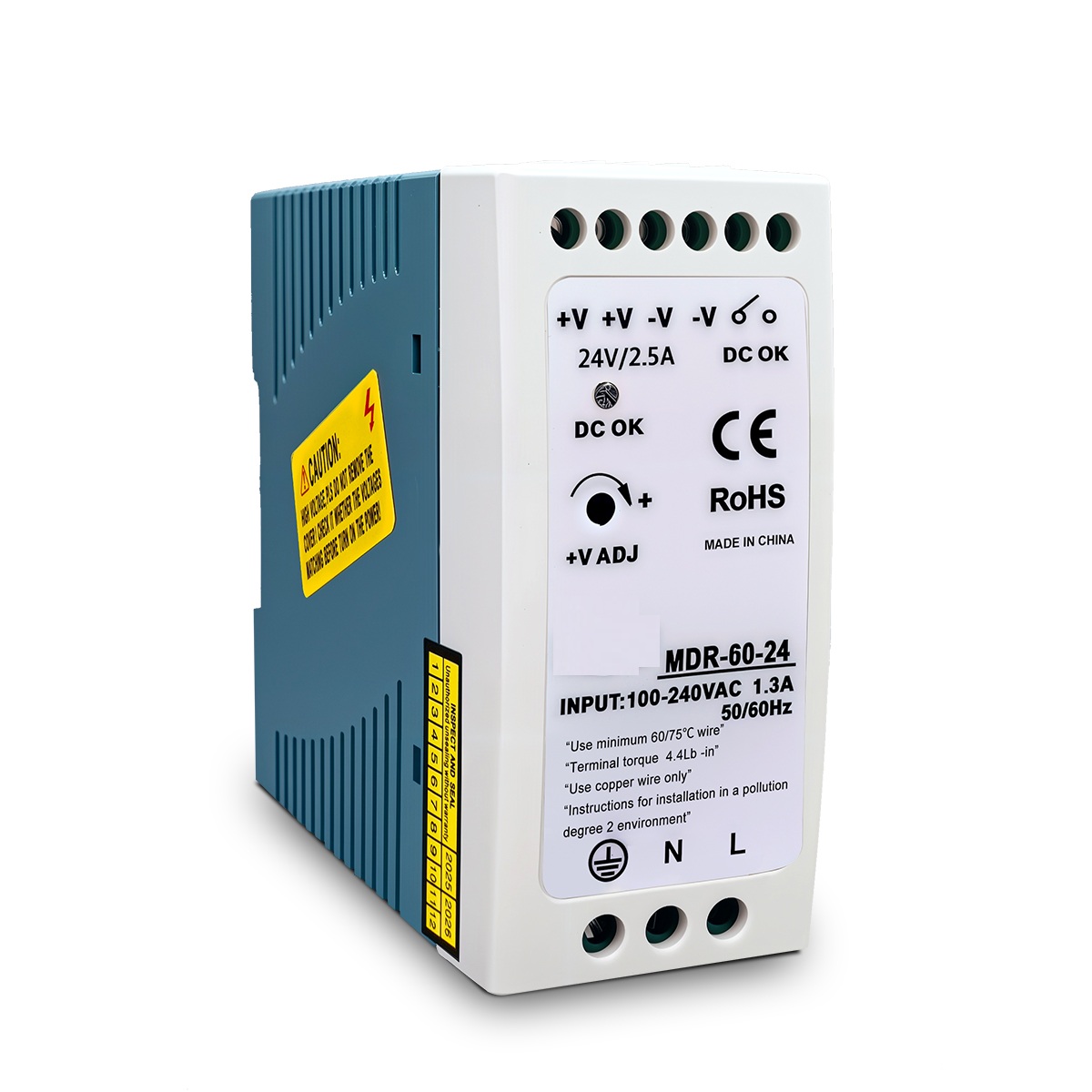 YUANGOU DIN RAIL 60W AC-DC SMPS Single Output Switching Power Supply Input 110V 220V Output 5V 12V 15V 24V 36V 48V Adjustable