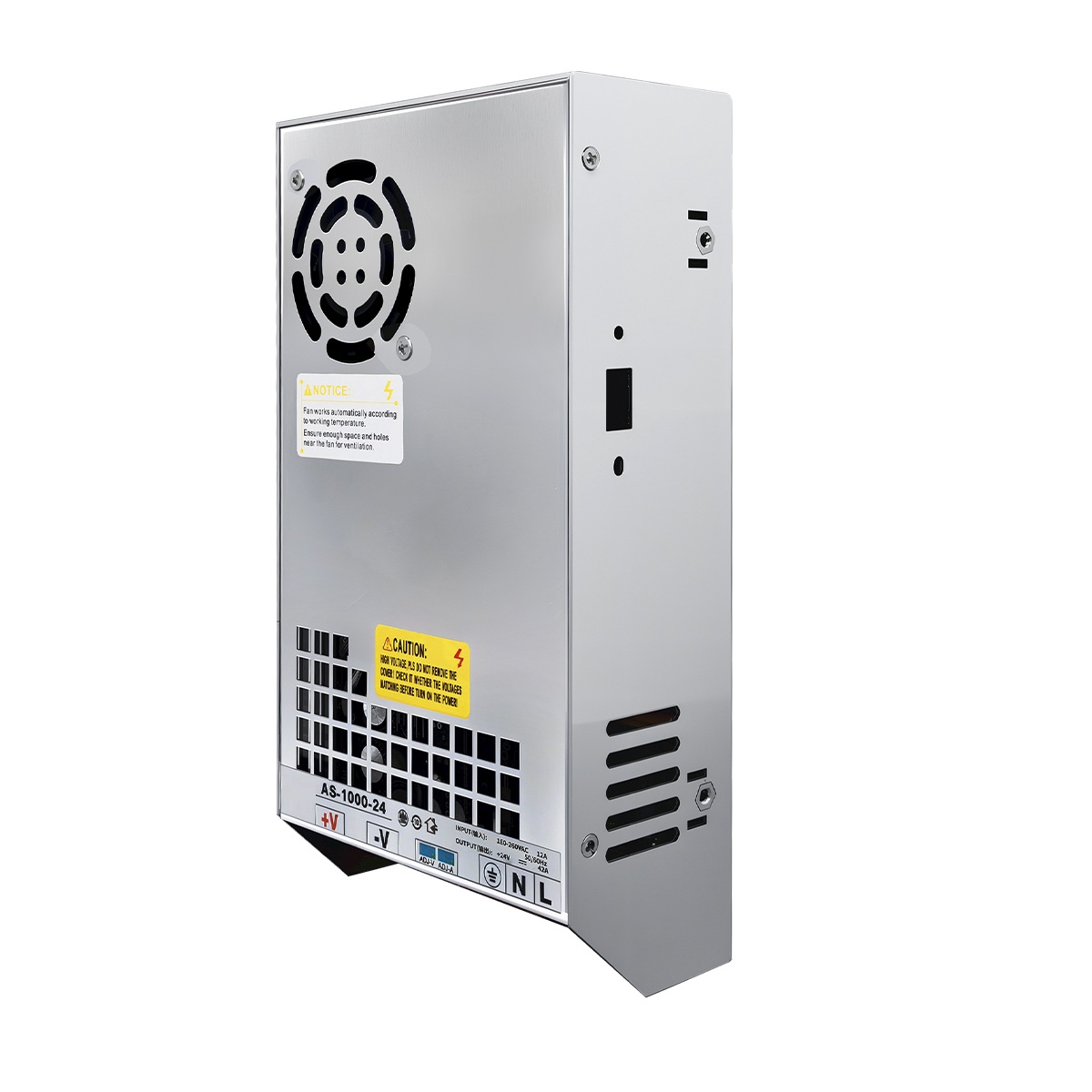 YUANGOU 1000W AC-DC SMPS AS Series Switching Power Supply Input 180-260V Output 12V 15V 24V 36V 48V 60W Adjustable CCCV for LED