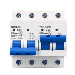 2P 1-63A MTS Dual Power Manual Transfer Switch Circuit Breaker MCB 50HZ/60HZ 400VAC NO Interlocking Function