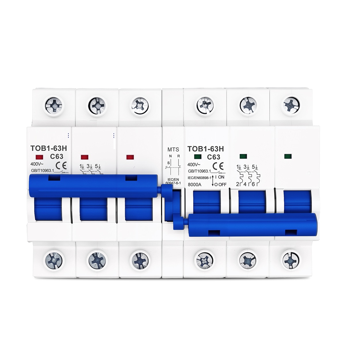 YUANGOU 3P Plus 3P MTS AC Dual Power Manual Transfer Switch Circuit Breaker MCB 50HZ/60HZ