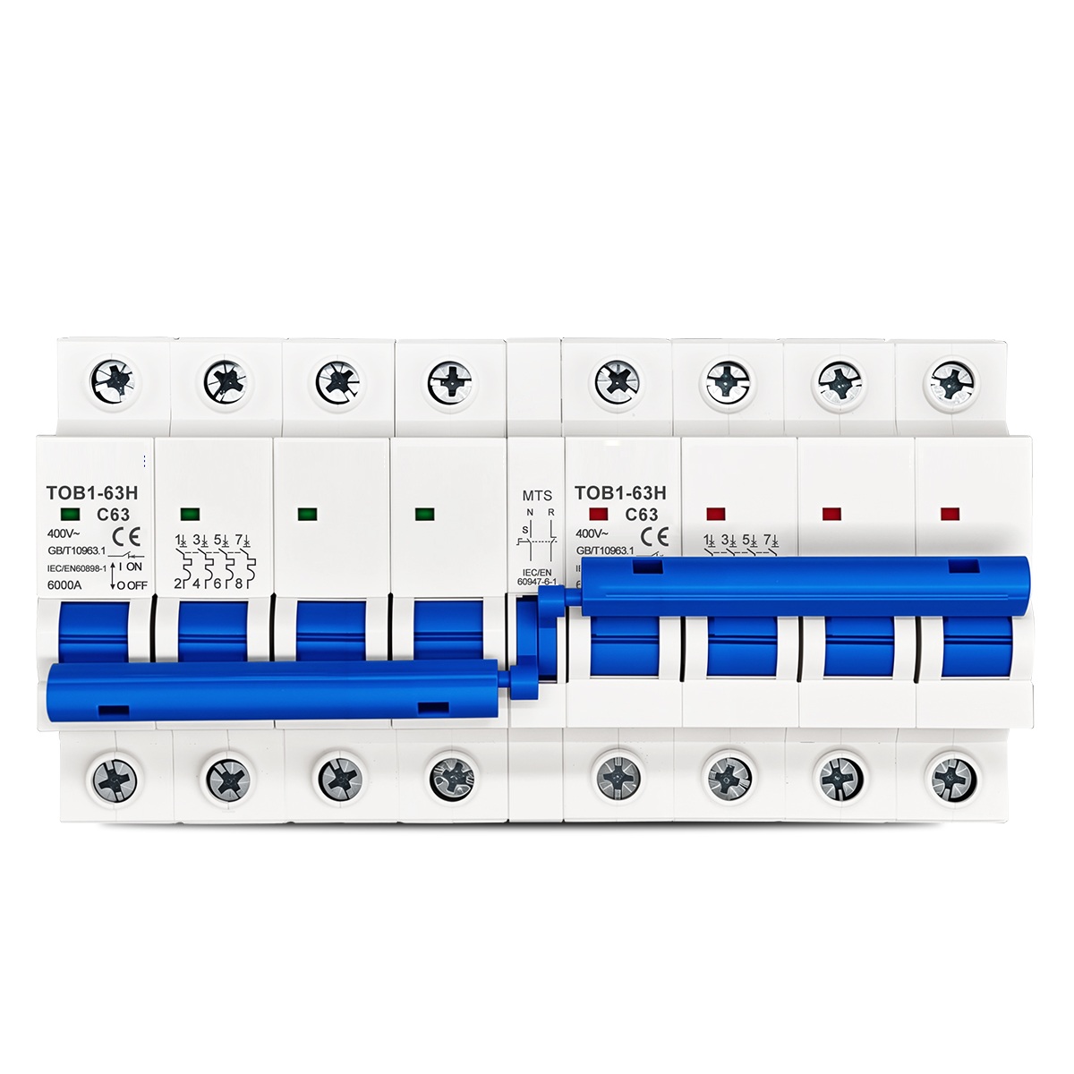 YUANGOU 4P Plus 4P MTS AC Dual Power Manual Transfer Switch Circuit Breaker MCB 50HZ/60HZ 3 Phase