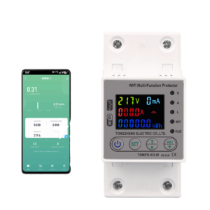 YUANGOU 63A 80A WIFI Smart Energy Meter Kwh Metering Circuit Breaker Timer with Voltage Current and Leakage protection TUYA TOMPD