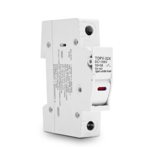 1P Solar PV 1100V Fuse Holder with Circuit Breakers 10*38mm PV Fuse Link Solar System Protection Base Photovoltaic Protector GpV