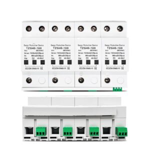 YUANGOU AC SPD 4P 120KA 160KA 200KA Surge Protective Device 385V High Current Din Rail T2 Telecommunication Remote-Signaling