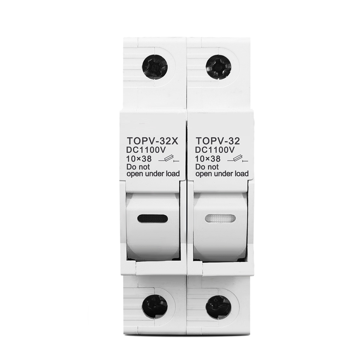 2P Parallel DC Fuse Holder 10*38mm High Voltage Solar PV 1100V YUANGOU TOPV-30 Base Photovoltaic System Protection Protector GpV