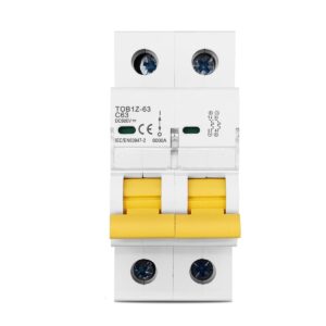 2P DC 600V Circuit Breaker MCB C Curve Single Pole Direct-current Fuse for PV