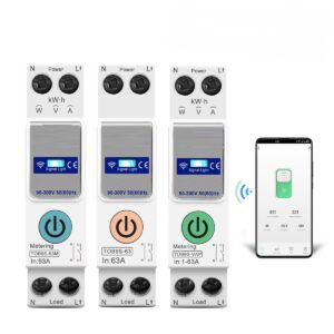 63A YUANGOU 1P+N WIFI Smart Switch Energy Meter Kwh Metering Monitoring Circuit Breaker Timer Relay MCB TUYA Smartlife
