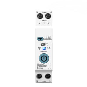 YUANGOU TUYA 1P+N 63A WIFI Smart Switch Energy Meter Metering Circuit Breaker Voltage Current Leakage protection Relay MCB