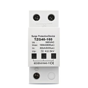 YUANGOU AC SPD 1P 120KA 160KA 200KA surge protective device 385V High Current Din Rail T2 Telecommunication TZG40-160