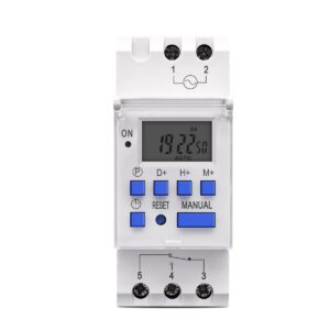 YUANGOU 1NO 1NC Din Rail Single Phase Weekly 7 Days Programmable Digital TIME SWITCH Relay Timer AC 220V 230V 12V 24V 48V 16A