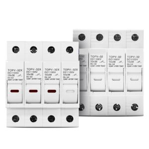 YUANGOU 4P 1100V DC Fuse Holder 10*38mm High Voltage Solar PV TOPV-32X Base Photovoltaic System Protection Protector gPV LED